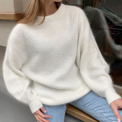 Soft Loose Knitted Cashmere Sweater Women 2023 New