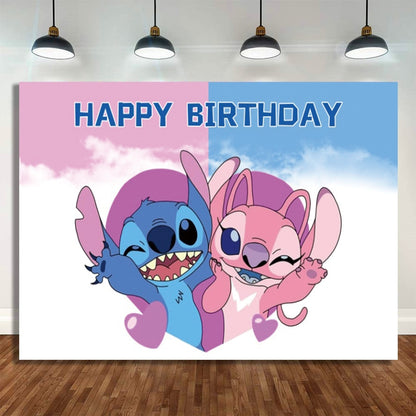 Disney Stich Partei Liefert Papier Servietten Tischdecke Platte Ballon Rosa Engel Thema Baby Dusche Mädchen Geburtstag Party Dekoration