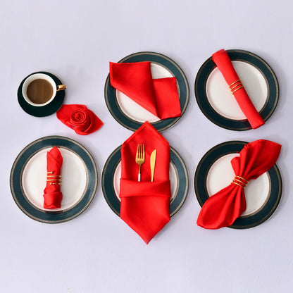 12Pcs 30X30cm Satin Napkin Soft Handkerchief Romantic Wedding Banquet Table Place Napkins Dinner Party Decoration