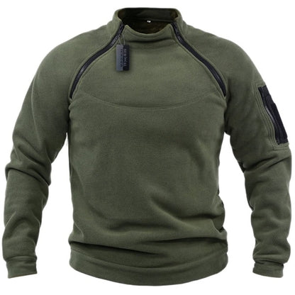 Men's sweater loose solid color outdoor warm breathable tactics