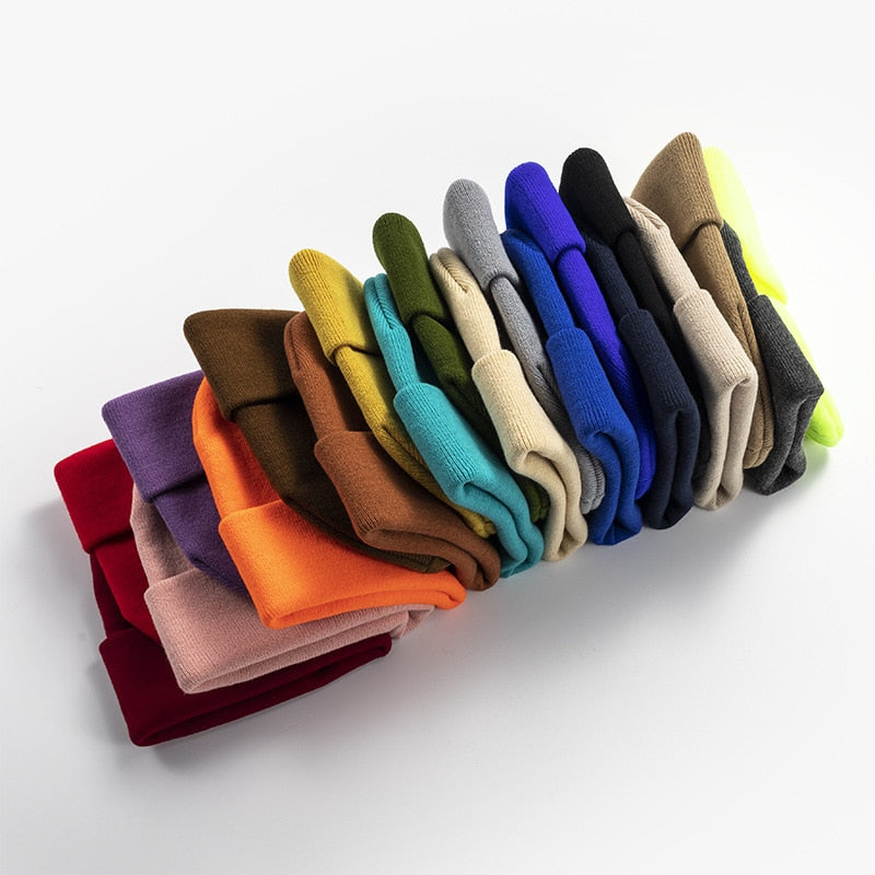 20 farben Neue Koreanische Wolle Acryl Gestrickte Kappen