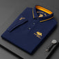 New Embroidered Polo Shirt Men's High-end Luxury Top Summer