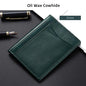 Buylor Men's Wallet Soft Super Slim Wallet Genuine Leather Mini Credit Card Holder Wallet Thin Card Purse Small Bags for Women