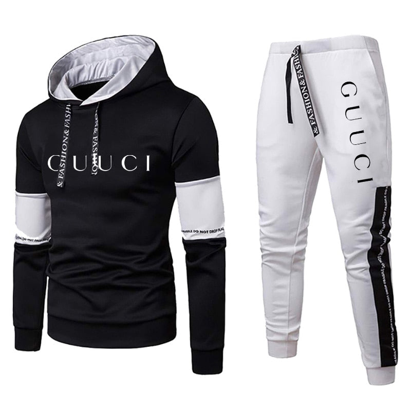 Men Luxury Sweatshirt Set 2023 Hoodies + Sweatpants Tracksuit Outfits Jogger Brand Sport Suit Male Pullover Streetwear Clothing