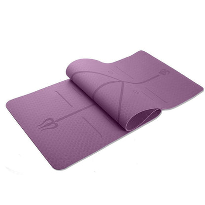 6MM dichte TPE Yoga Matte Übung Pad Non-slip Folding Gym Fitness