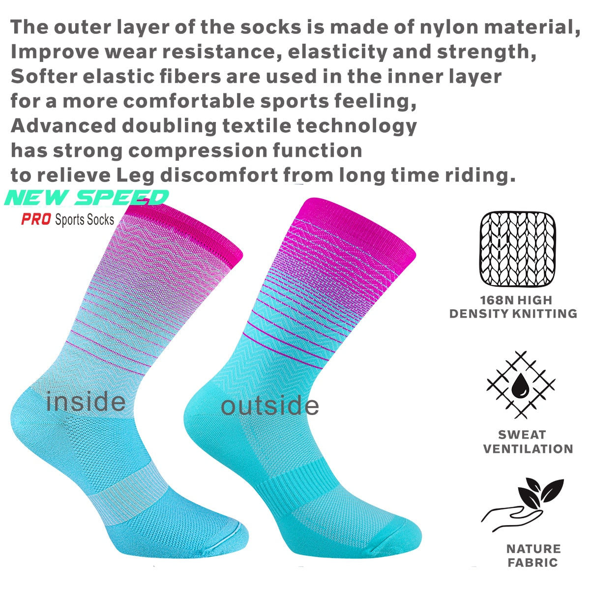 Sport Socks Unisex Cycling Socks Men Outdoor Sport Socks Bike Shoes for Road Bike Socks Running Basketball