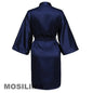 Wedding Party Team Bride Robe With Black Letters Kimono Satin Pajamas Bridesmaid Bathrobe SP2000