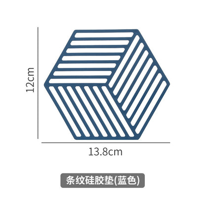 Silikon geschirr Isolier matte Untersetzer Sechseck Silikon matten Pad wärme isolierte Schüssel Tischset Home Tisch Dekor Küchen werkzeuge