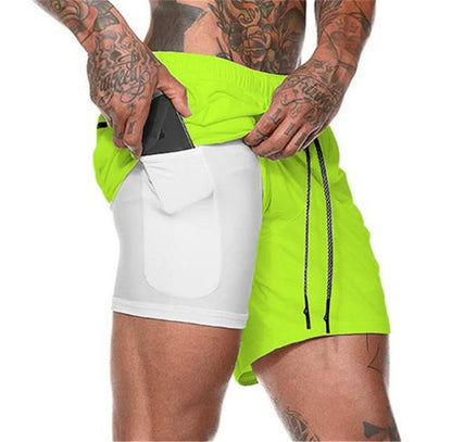 Sport Shorts Männer Sportswear Doppel-deck Laufhose