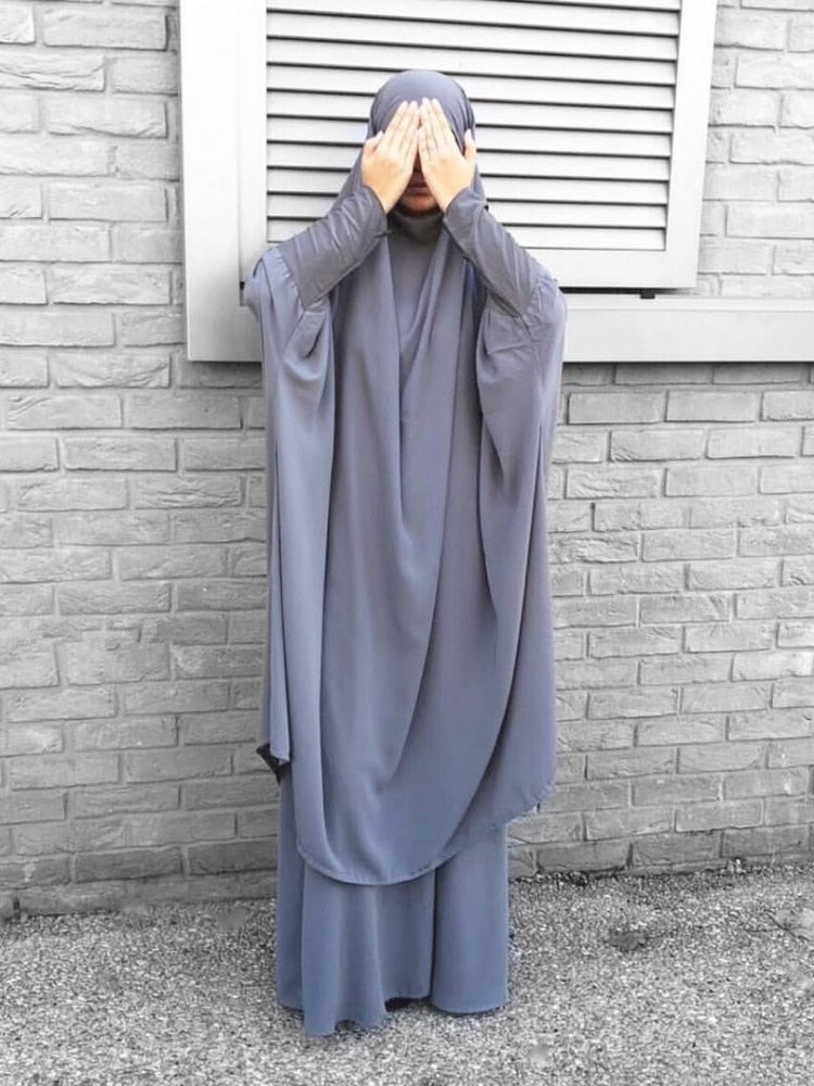 Hooded Muslim Women Hijab Dress Prayer Garment