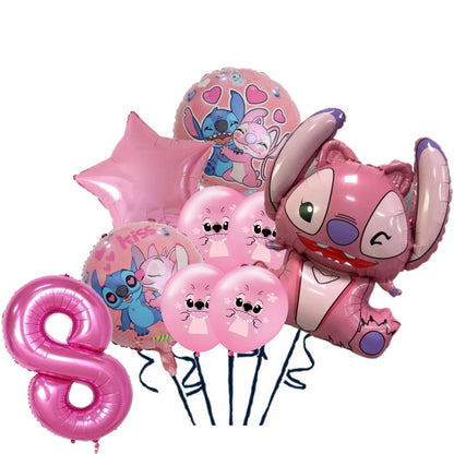 Disney Stich Partei Liefert Papier Servietten Tischdecke Platte Ballon Rosa Engel Thema Baby Dusche Mädchen Geburtstag Party Dekoration