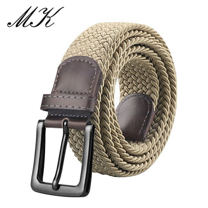 Canvas Belts for Men Fashion Metal Pin Buckle Military Tactical Strap Male Elastic Belts for Pants Jeans