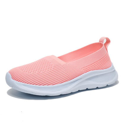 summer women shoes knitted sock ladies sneakers slip on shoes lightweight flats ladies sports shoes plus size slipper plus size