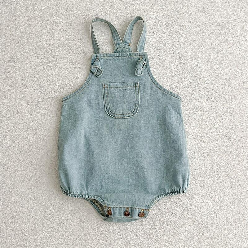 Frühling Herbst Neue Baby Overalls Jungen Mädchen Denim Overalls Kinder Overall Koreanische Mode Kinder Denim Shorts