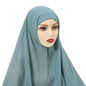 Muslim Women Chiffon Hijab With Cap Bonnet instant