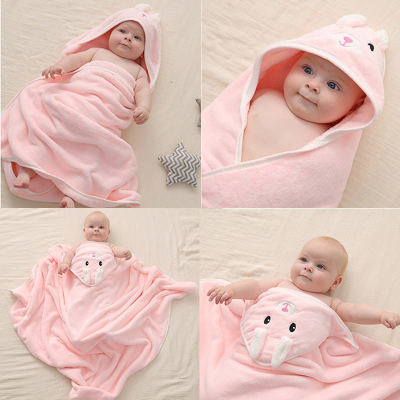 Kleinkind Baby Mit Kapuze Handtücher Neugeborenen Kinder Bademantel Super Weich Bad Handtuch Decke Warmen Schlaf Swaddle Wrap für Infant Jungen Mädchen