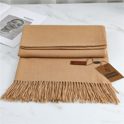 Winter Cashmere Scarf Women Thick Warm Pashmina Scarves