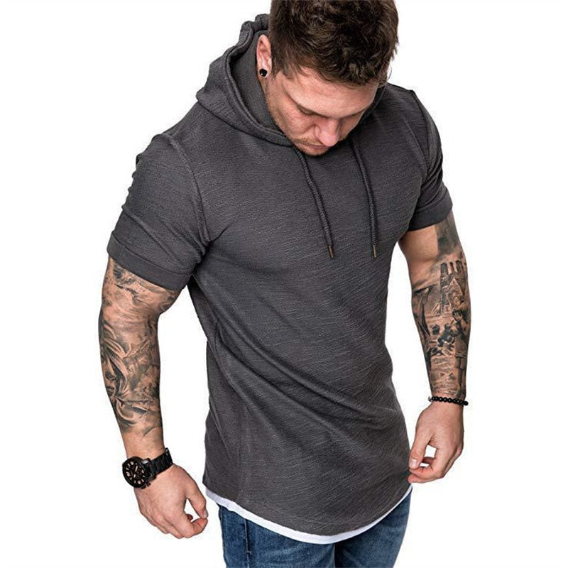 brandneue Herren Hoodies Sweatshirts Kurzarm Herren Hoodies Sweatshirt lässig einfarbig