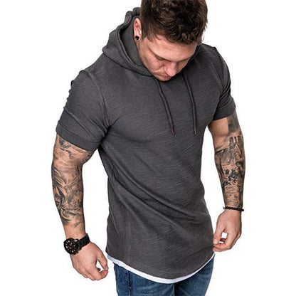 brand new men's hoodies sweatshirts short sleeve men's hoodies sweatshirt casual solid color