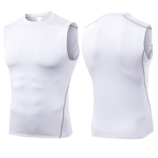 Men's Compression Sport Slim Vest Tight Tank Base Layer Sleeveless T-Shirt Top