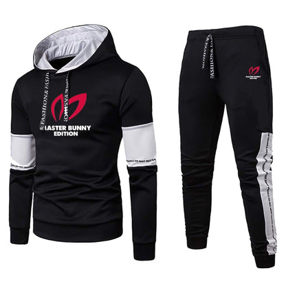 Men Luxury Sweatshirt Set 2023 Hoodies + Sweatpants Tracksuit Outfits Jogger Brand Sport Suit Male Pullover Streetwear Clothing