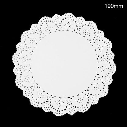 100pcs White Lace Paper Doilies Placemats DIY Box Packaging Gift Wrap Paper Craft For Wedding Party Favors Table Decoration Mat