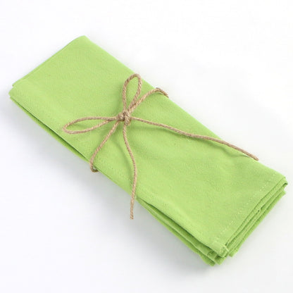 4PC 30X45CM Hotel Serving Cloth Napkins Cotton Fabric Family Dinner Kitchen Green Tea Towels Table Design Mat Wedding Decoration