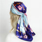 Neckerchief Shawl Wraps Print Silk Satin Scarf