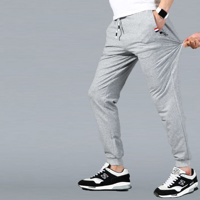 Elastic Waist Casual Cotton Track Pants