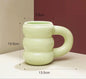 Creative Water Cup Ceramic Mug Nordic Coffee Cups with Big Handrip Colored Ceramic Large Juice Cups
