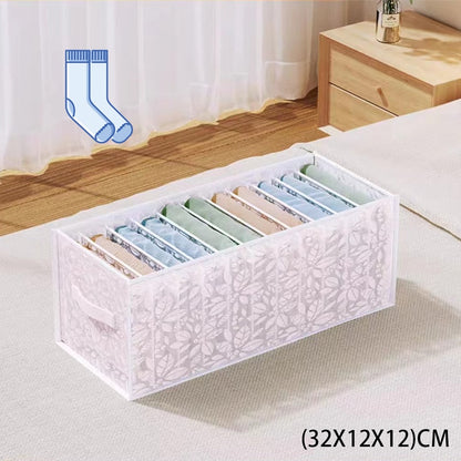 Jeans Compartment Storage Box Closet Clothes Drawer Mesh Separation Box Stacking Pants Drawer Divider Can Washed Home Organizer