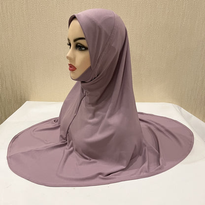 H124 plain große größe moslemisches hijab mit kinn teil top qualität Hijab