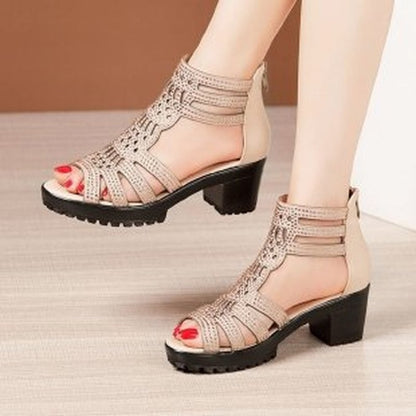 High heel gladiator sandals