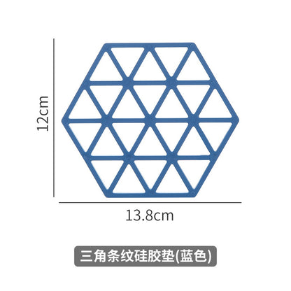 Silicone tableware insulating mat coaster hexagon silicone mats pad heat insulated bowl placemat home table decor kitchen tools