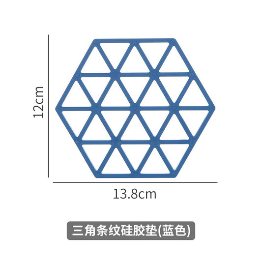 Silicone tableware insulating mat coaster hexagon silicone mats pad heat insulated bowl placemat home table decor kitchen tools