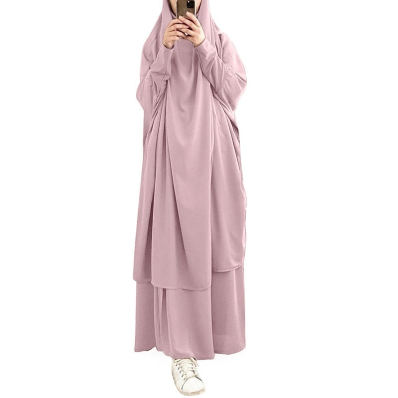 Long Khimar Full Cover Ramadan Dress Abayas Islamic Cloth