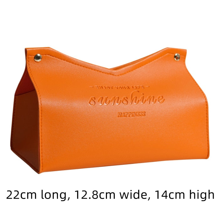 Leder Tissue Box Auto Tissue Box Hause Wohnzimmer Dekoration Schlafzimmer Küche Desktop Nordic Große Lagerung Box Serviette Halter