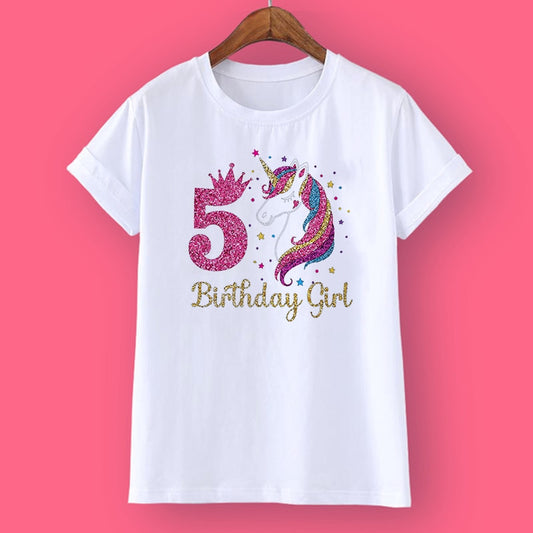 Unicorn Birthday Shirt 1-12 Birthday T-Shirt Wild