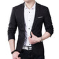 Men Blazer Slim Autumn Suit Blazer Business Formal Party