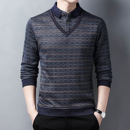 Sweater Fleece Thickened Knitted Men Clothing