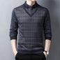 Sweater Fleece Thickened Knitted Men Clothing