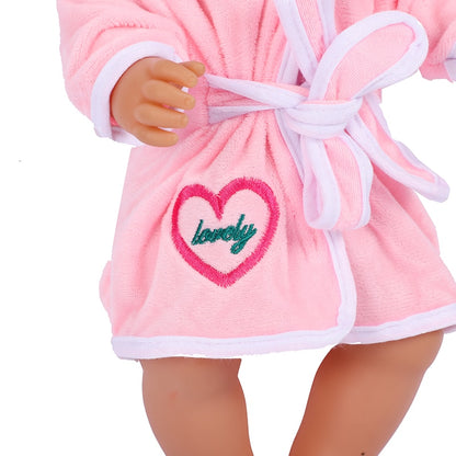 18 zoll Puppe Kleidung Einhorn Bademantel Anzug 43 Cm Puppe Kleidung Geboren Baby Fit Amerikanische Mädchen Puppe Zubehör Puppen für mädchen Geschenk