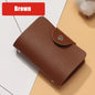 24 Slots Bits Card holder Bag simple solid color bag case women men credit id organizer leather card holder wallet