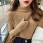 Half Turtleneck Sweater Women Knitwear Slim Solid Color