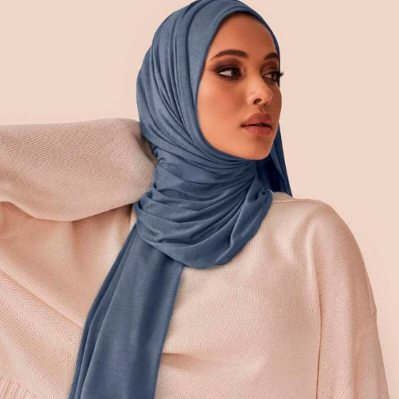 Modal Cotton Jersey Hijab Scarf For Muslim Women Scarf