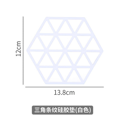 Silicone tableware insulating mat coaster hexagon silicone mats pad heat insulated bowl placemat home table decor kitchen tools