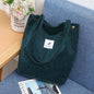 New corduroy shoulder bag for women cotton cloth versatile handbag