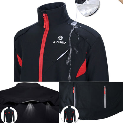 Winter Fleece Thermische Radfahren Jacke Mantel Winddicht Fahrrad