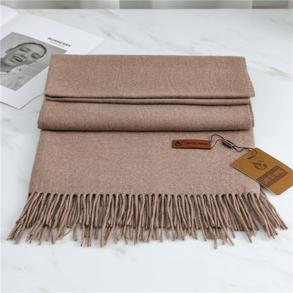 Winter Cashmere Scarf Women Thick Warm Pashmina Scarves