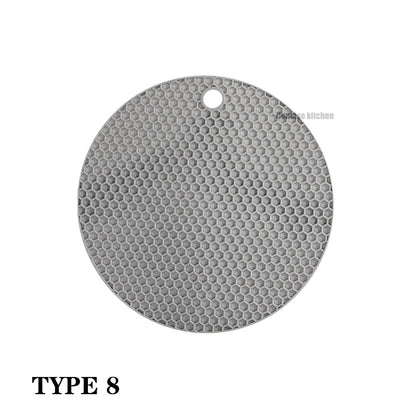 Silicone Mat Coaster Food Grade Material Placemat Non-slip Table Mat Kitchen Accessories Gadgets Round Cup Mat